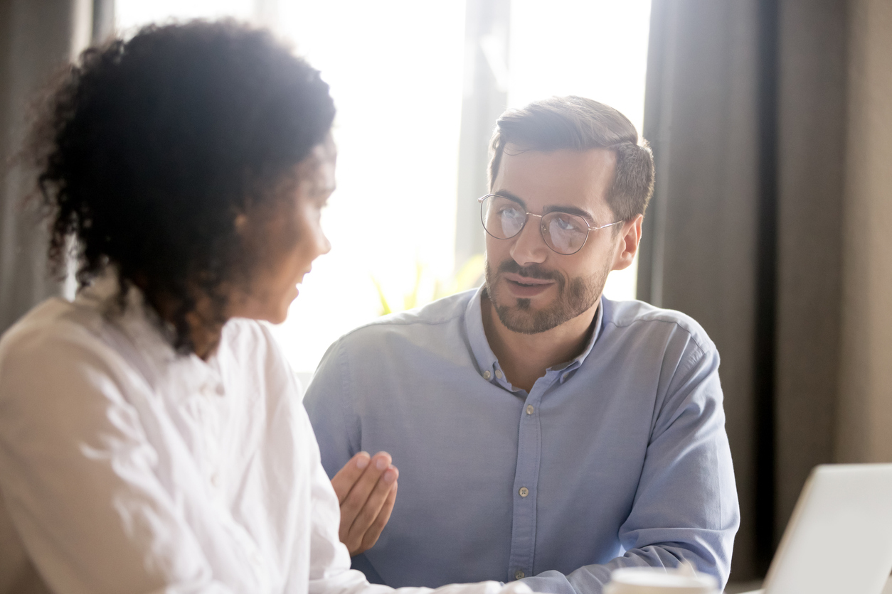 Leader having a high solid performance conversation